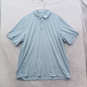 Lululemon Polo Shirt Mens XL Blue Stretch Performance Golf Casual